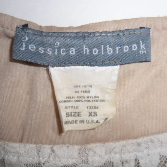 Jessica Holbrook Shirt Lace Over Top blouse Sz XS - Picture 3 of 4
